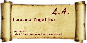 Luncanu Angelina névjegykártya